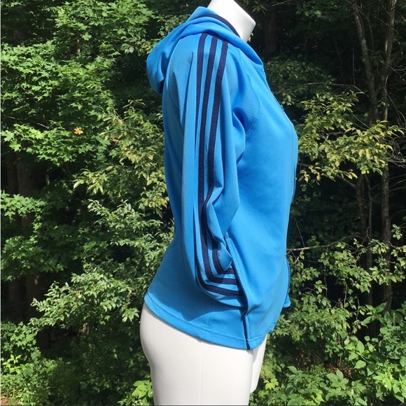 Discontinued sky blue Adidas Firebird hoodie jacket size S - Picture 4 of 9